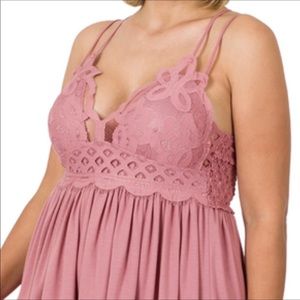 NWT, Dusty rose colored, 3X, cami/blouse